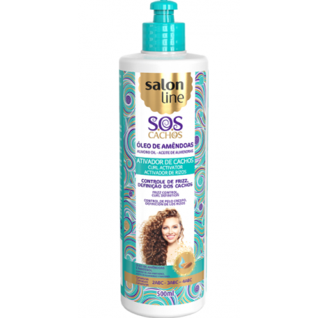 Salon Line Ativador De Cachos Oleo De Amendoas 500ml O Meu Cabelo Natural