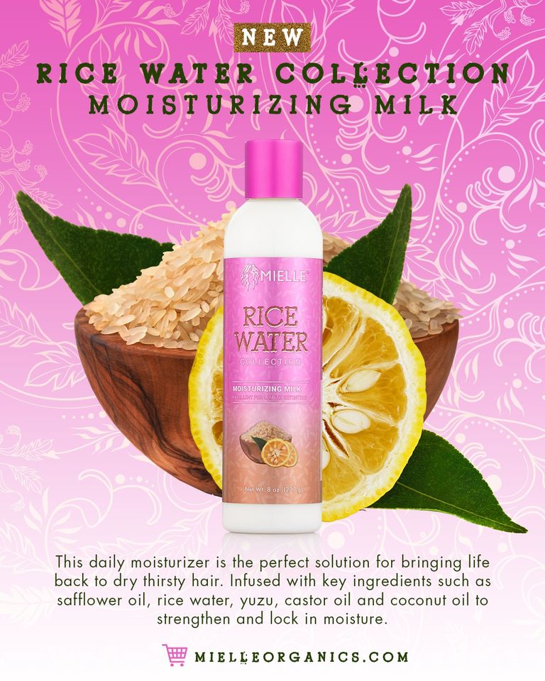 Mielle Rice Water Milk 227g o meu cabelo natural