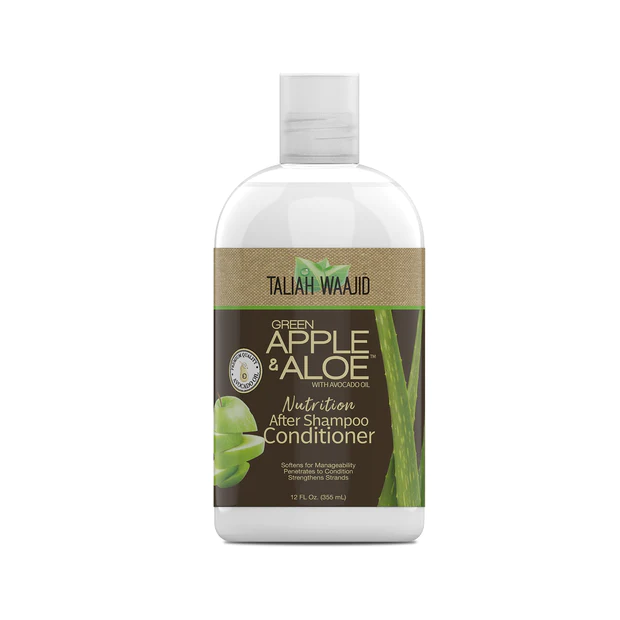 Apple-Aloe-Nutrition-After-Shampoo-Conditioner-12oz_Flat-Angle_1024x1024_2x_63198c04-e3f7-47ec-bc58-068f9c666f87_620x.webp Taliah Waajid Aplle & Aloe After Shampoo Conditioner 355ml - Image 1