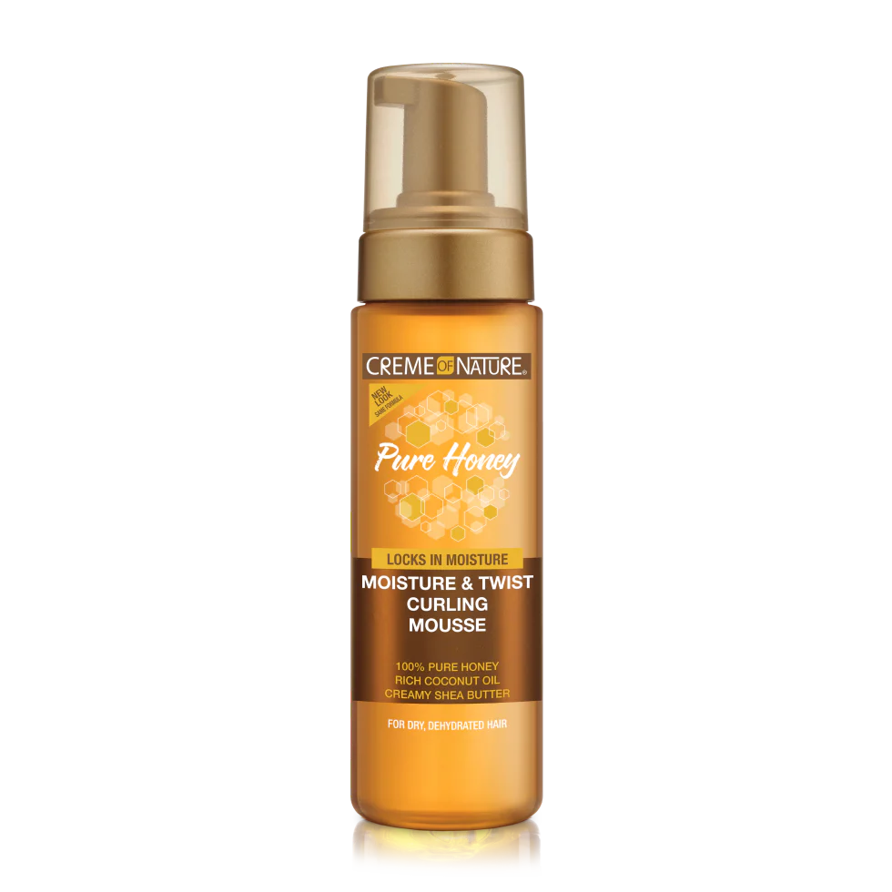 CON_Honey_Mousse_7oz_REFRESH_AdReady_FINAL_980X980-1_48aa9bf2-9577-44fa-9c4f-6797ffe9bda7.webp Creme of Nature Pure Honey Mousse 207ml - Image 1