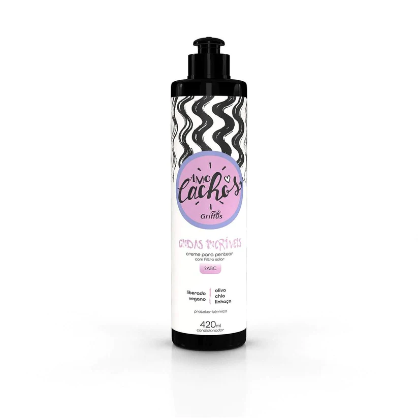 CREME-PARA-PENTEAR-ONDAS-INCR_EF_BF_BDVEIS-AMO-CACHOS-420-ml.webp Griffus Creme Pentear Ondas Incriveis Love Curls 420ml - Image 1