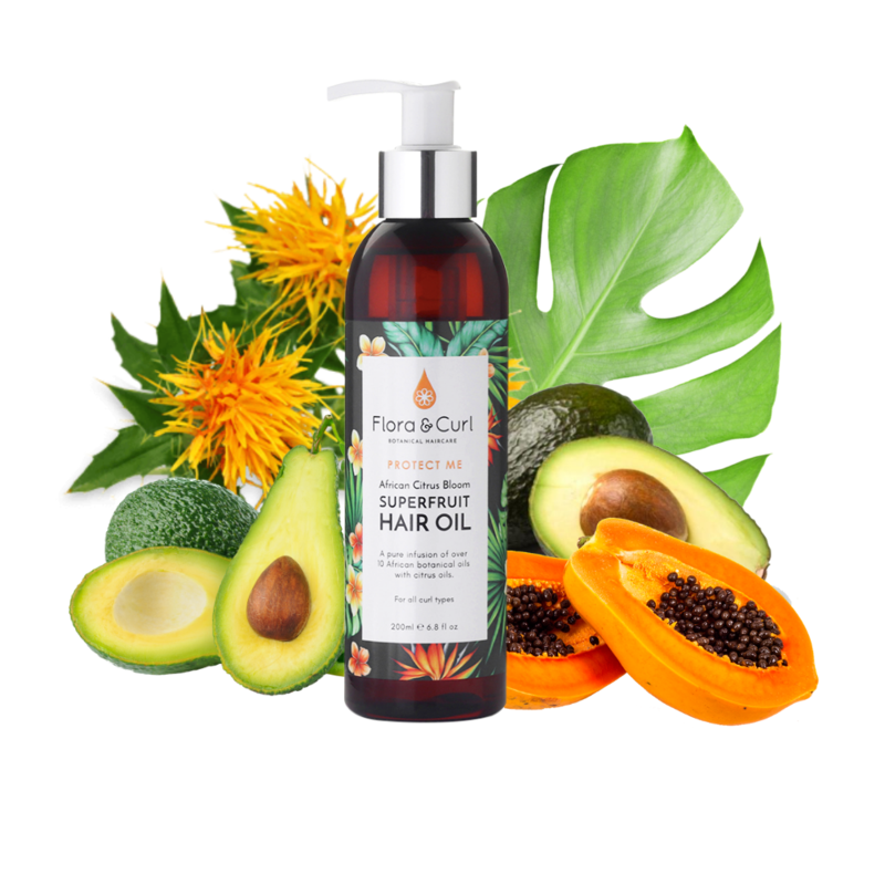 Superfruit-Hair-Oil.png Flora Curl African Citrus Bloom Hair Oil 200ml - Image 1