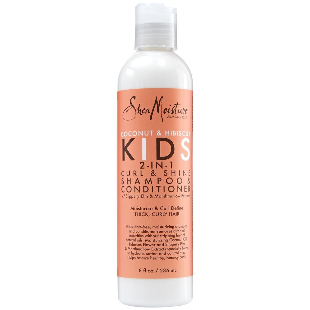 shea-moisture-coconut-hibiscus-kids-curl-shine-2-in-1-shampoo-conditioner-236-ml.jpg Shea Moisture Cowash Kids Coconut and Hibiscus 236ml - Image 1