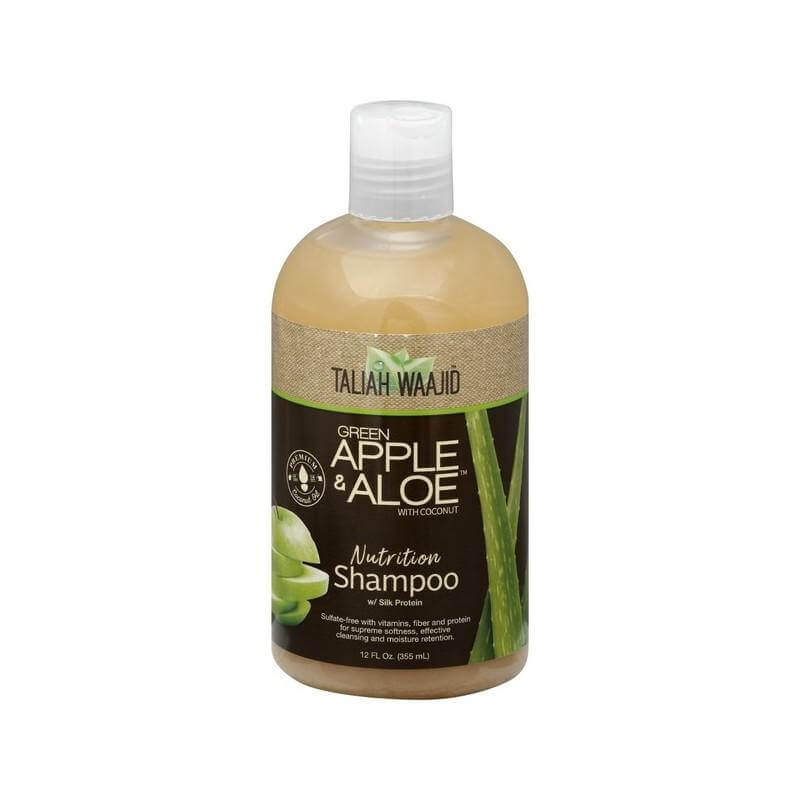 taliah-waajid-green-apple-aloe-nutrition-shampoo.jpg Taliah Waajid Green Apple and Aloe Shampoo 355ml - Image 1